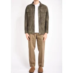 Shirt-collar Leather Jacket