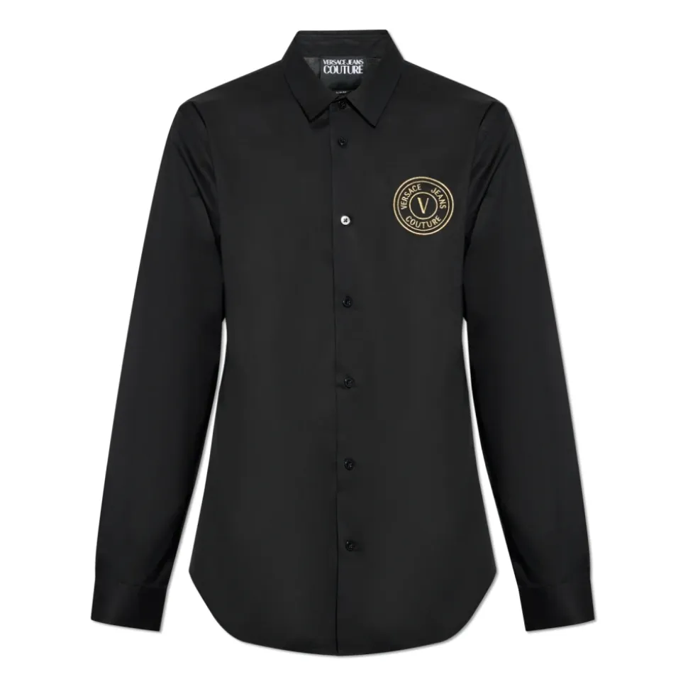 Shirt with embroidered logo
