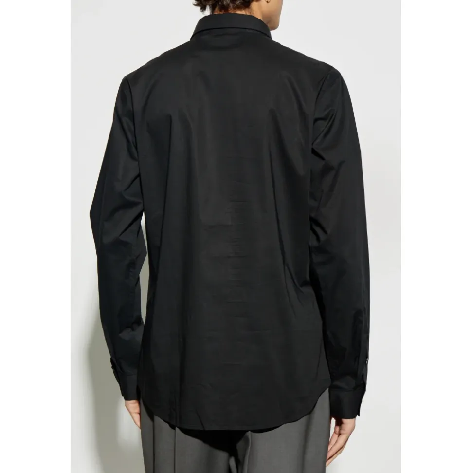 Shirt with embroidered logo