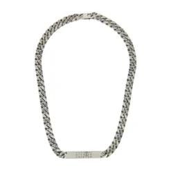 Signature Numbers Chain Necklace Silver