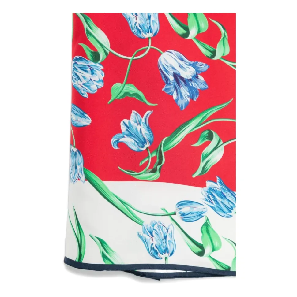 Silk Floral Square Scarf