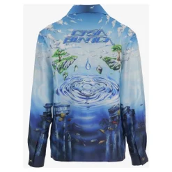 Silk Shirt with Graphic Print