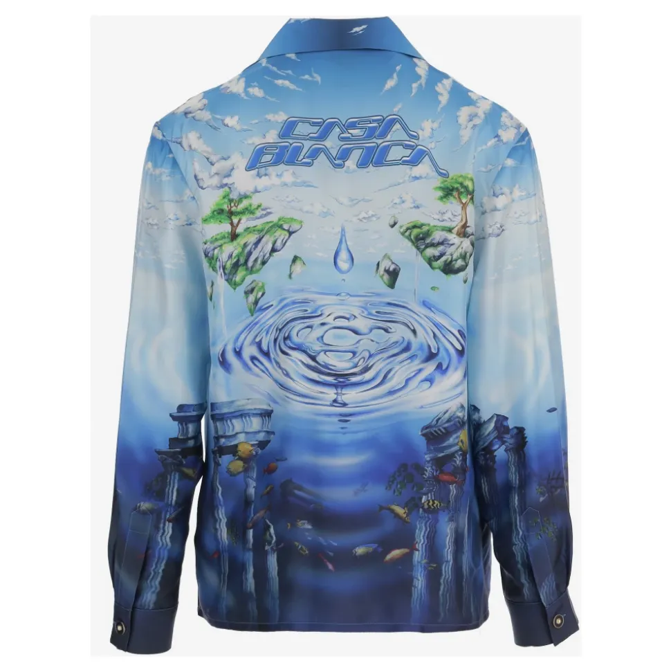Silk Shirt with Graphic Print