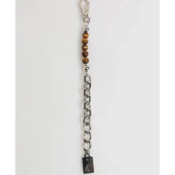 Silver Chain Beaded Men's Bracelet