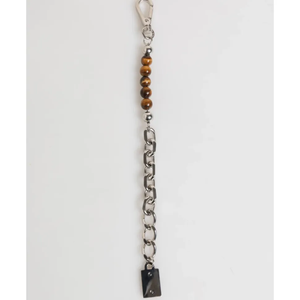Silver Chain Beaded Men's Bracelet