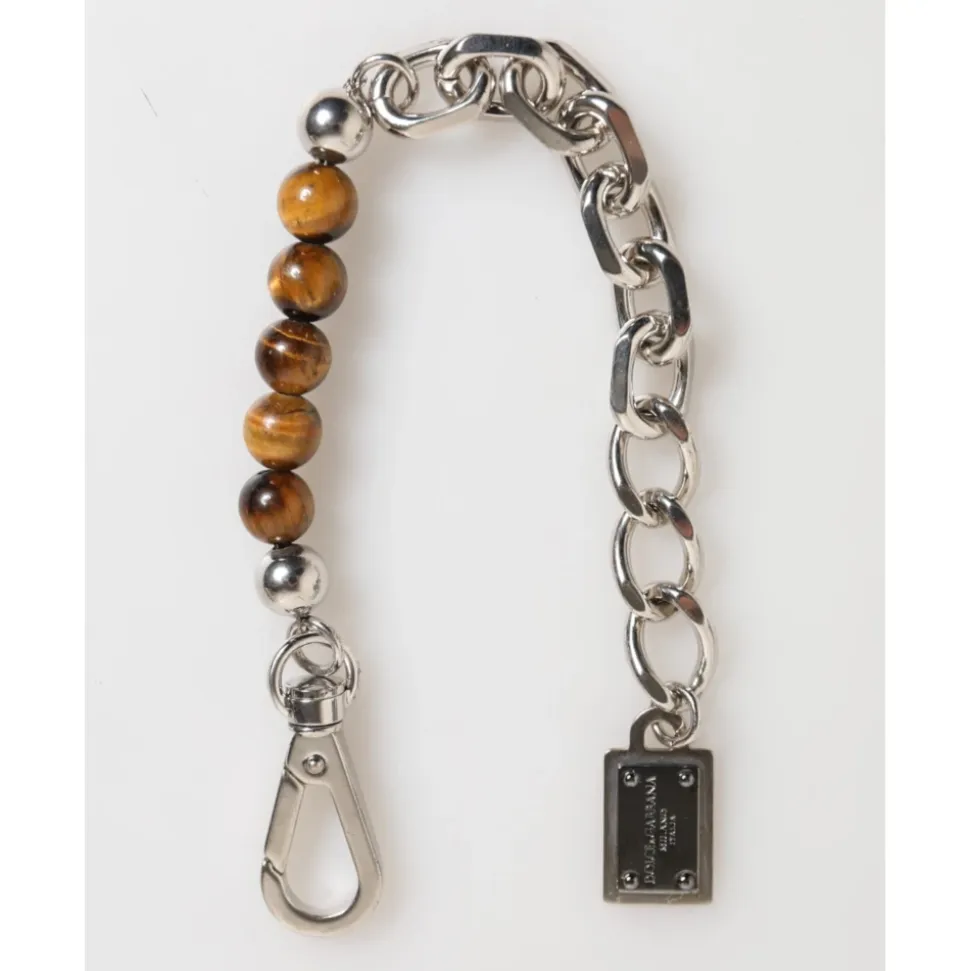 Silver Chain Beaded Men's Bracelet