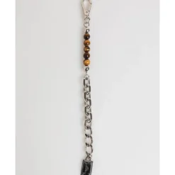 Silver Chain Beaded Men's Bracelet