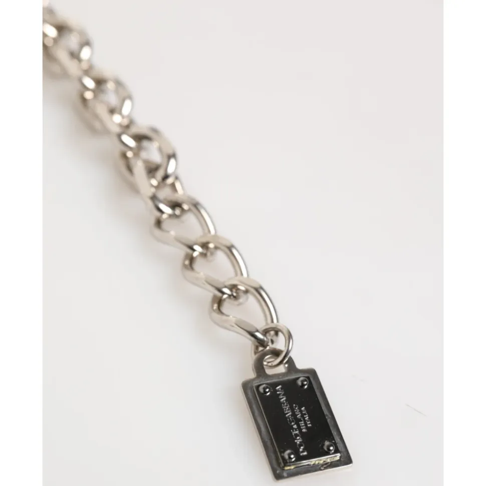 Silver Chain Beaded Men's Bracelet