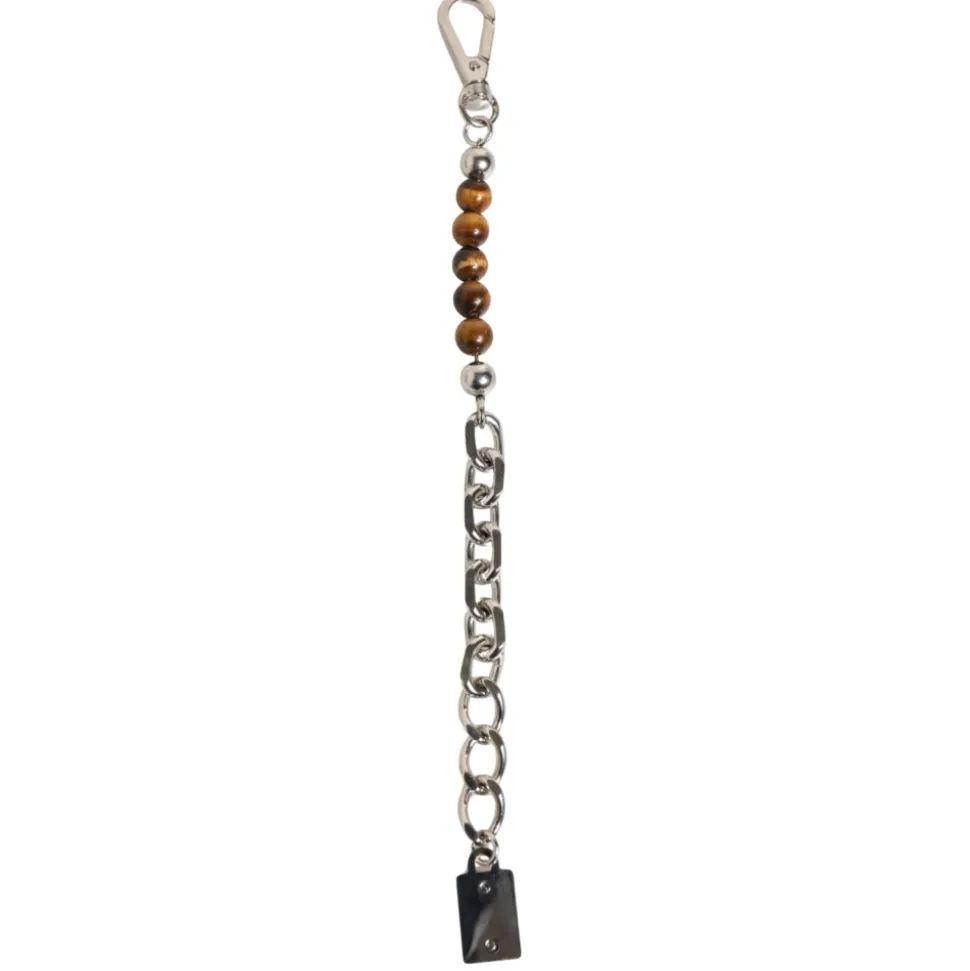 Silver Chain Beaded Men's Bracelet