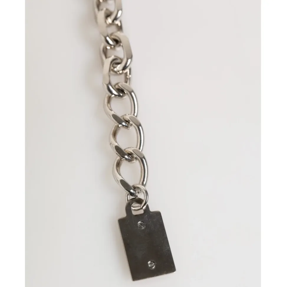 Silver Chain Beaded Men's Bracelet