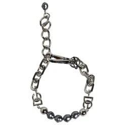 Silver Tone Chain Pearl Bracelet