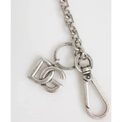 Silver Tone DG Logo Chain Necklace