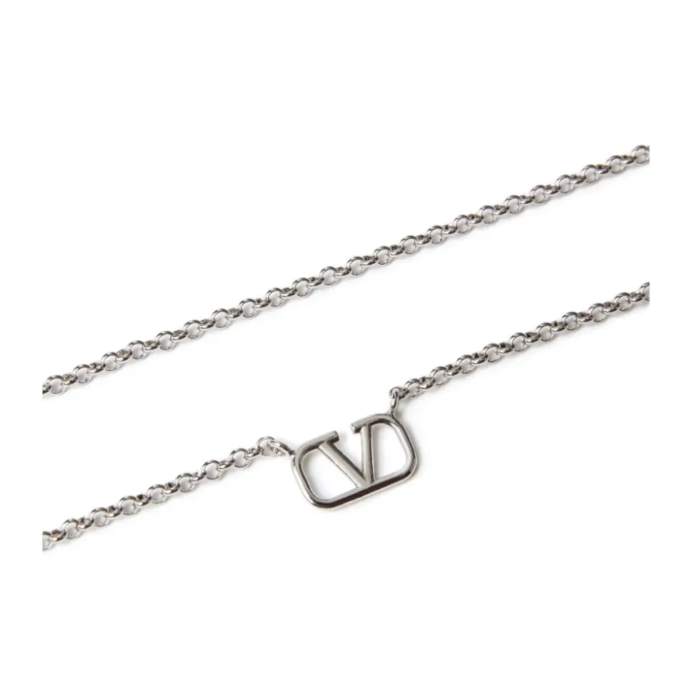 Silver VLogo Signature Necklace