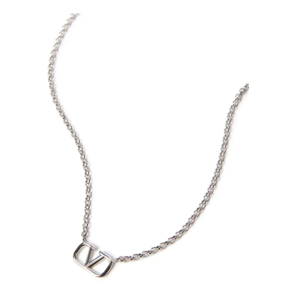 Silver VLogo Signature Necklace