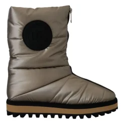 Silver Winter Mid Calf Boots