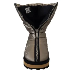Silver Winter Mid Calf Boots