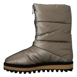 Silver Winter Mid Calf Boots