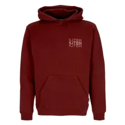 Skull Hoodie Burgundy Long Sleeve Sweatshirt