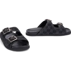 Slide Sandal with Buckles