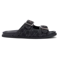 Slide Sandal with Buckles