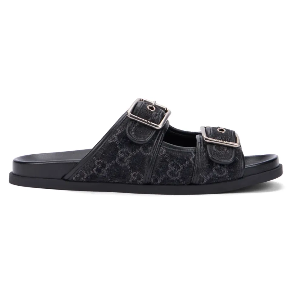 Slide Sandal with Buckles