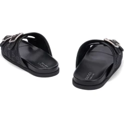 Slide Sandal with Buckles