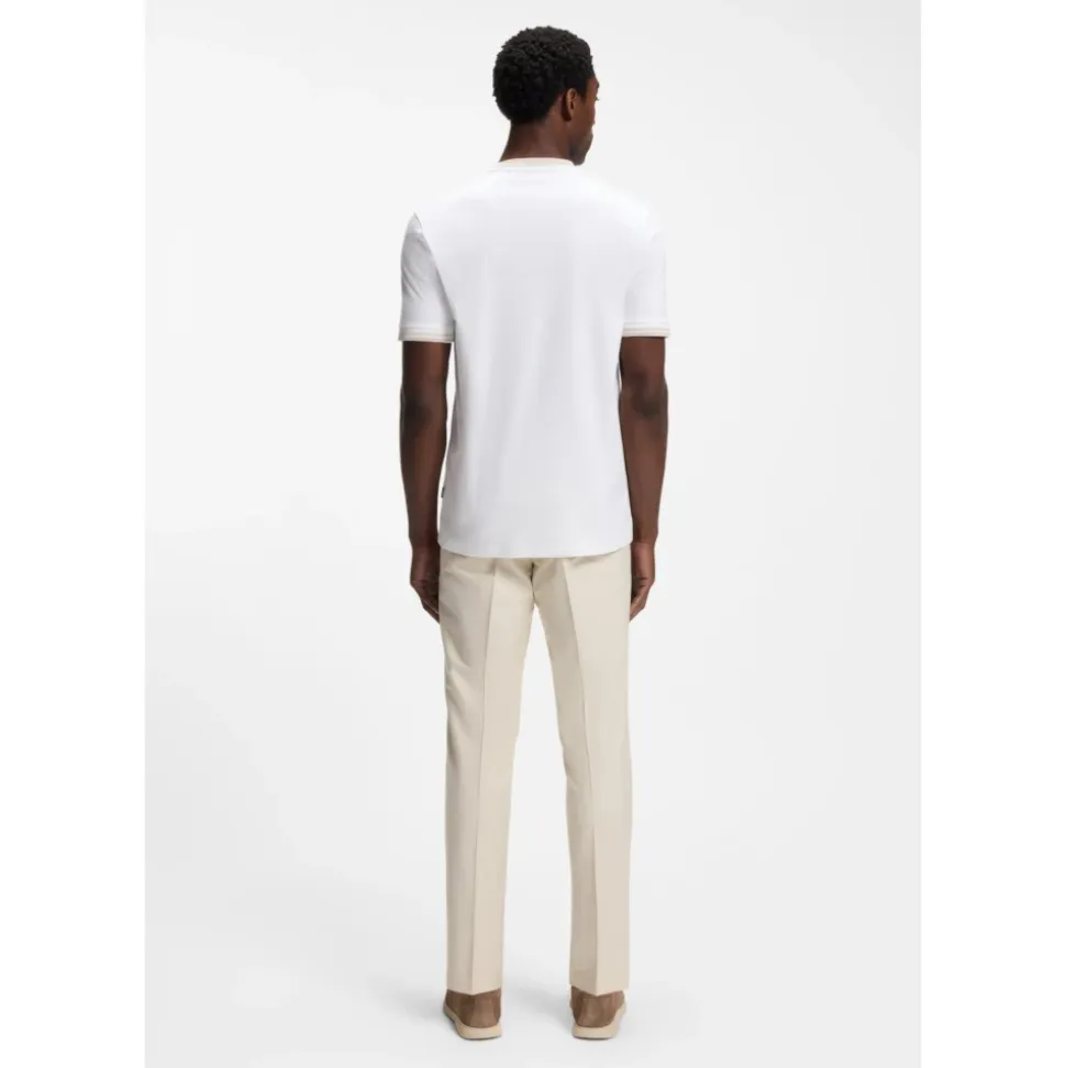 Slim-Fit Mercerized Cotton T-Shirt with Contrast
