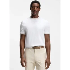 Slim-Fit Mercerized Cotton T-Shirt with Contrast