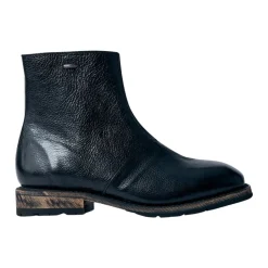 Smooth Leather Square Toe Boots