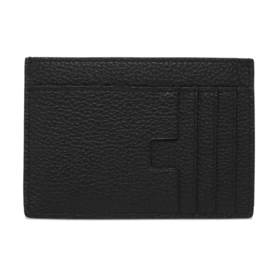 Soft Grain Leather T Line Oversize Card Holder