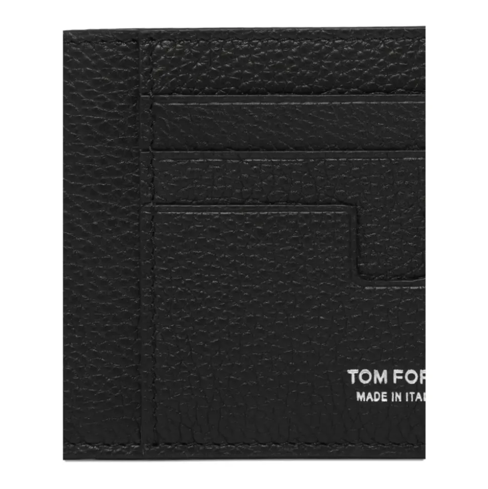 Soft Grain Leather T Line Oversize Card Holder