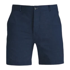 Solid Linen Bermuda Shorts