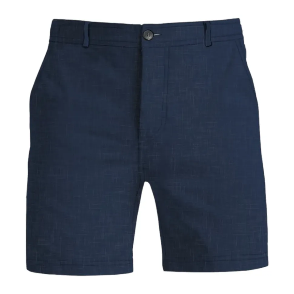 Solid Linen Bermuda Shorts