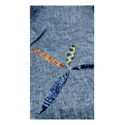 Sophisticated Blue Embroidered Shirt