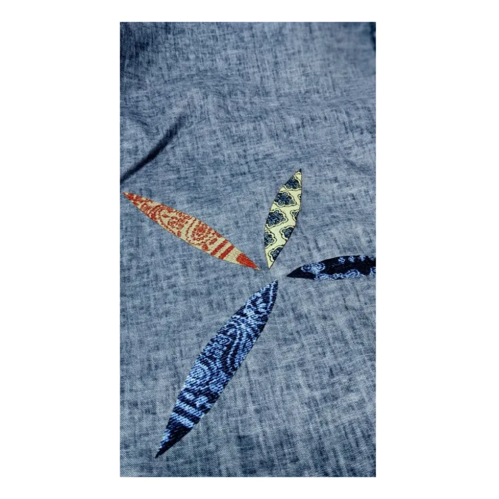 Sophisticated Blue Embroidered Shirt