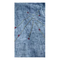 Sophisticated Blue Embroidered Shirt