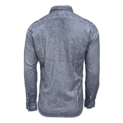 Sophisticated Blue Embroidered Shirt