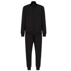Sporty Black Tracksuit Set