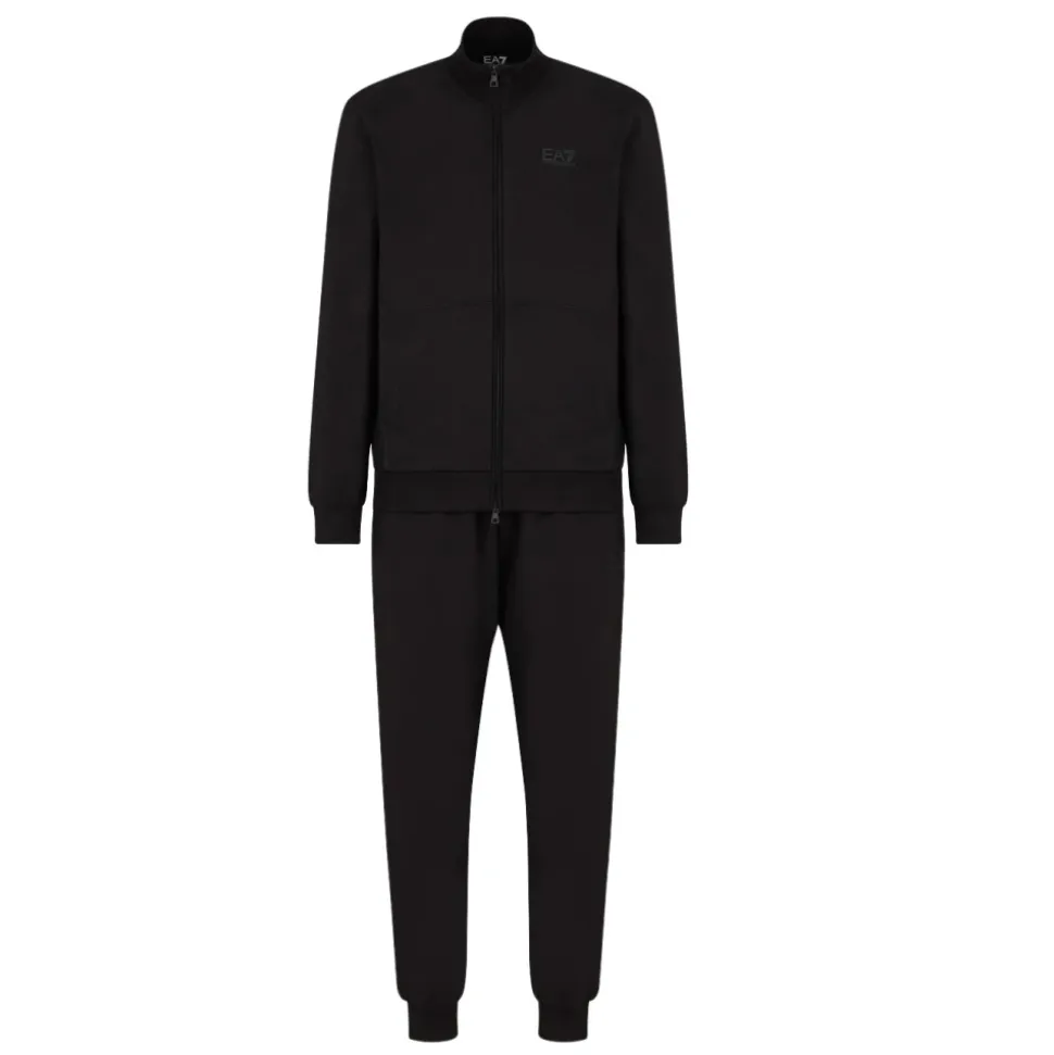 Sporty Black Tracksuit Set
