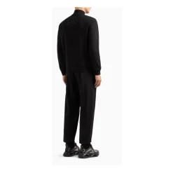 Sporty Black Tracksuit Set