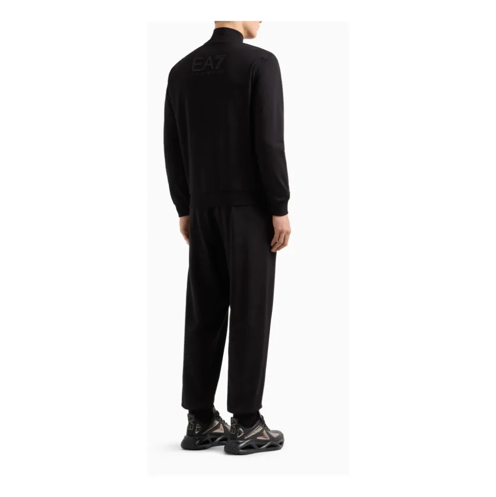 Sporty Black Tracksuit Set