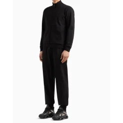 Sporty Black Tracksuit Set