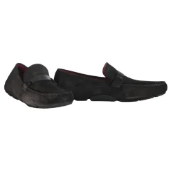 Square Toeline Leather Loafers with Rubber Studs
