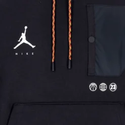 Statement Fleece Hoodie Black