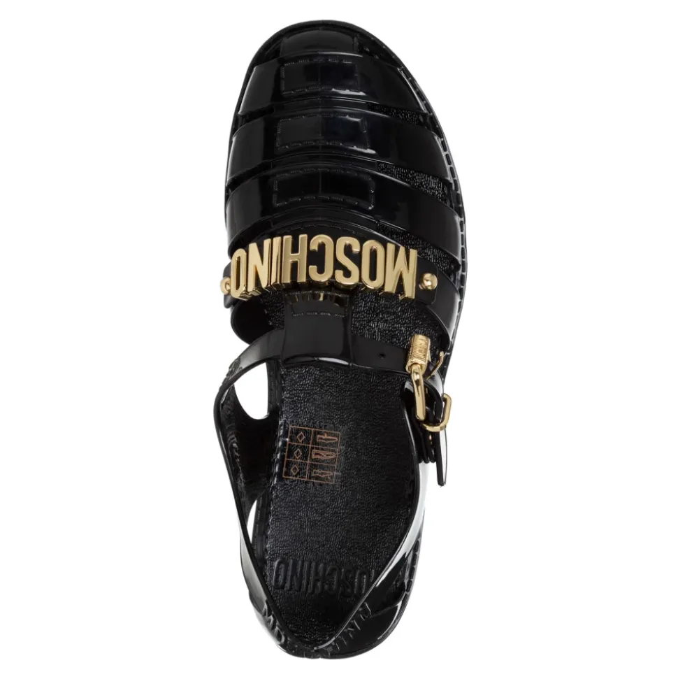 Strap Closure Plain Jelly Sandals