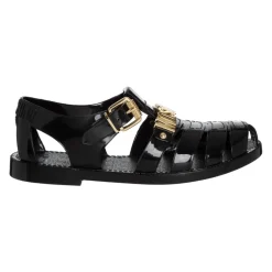 Strap Closure Plain Jelly Sandals