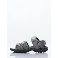 Strap Sandals with Logo Applique