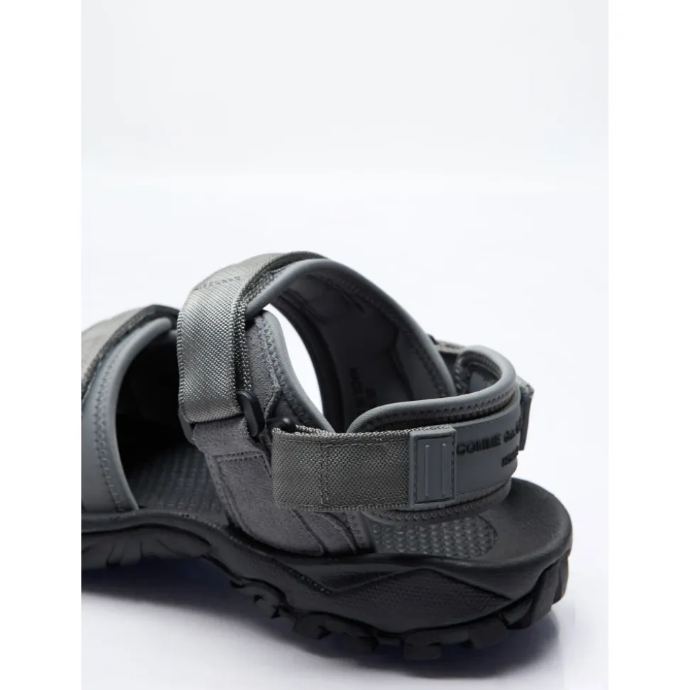 Strap Sandals with Logo Applique
