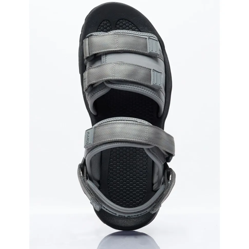 Strap Sandals with Logo Applique