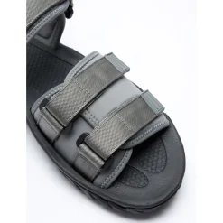 Strap Sandals with Logo Applique